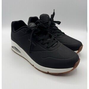 Skechers Uno Stand On Air Black Womens 11W Wide Memory Foam 73690W